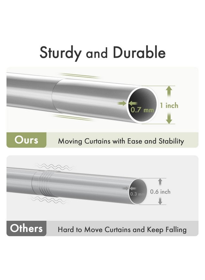 AmazerBath AmazerBath Spring Tension Shower Curtain Rod, 31-75 Inches Heavy Duty Tension Rod Rust Proof Bathroom Curtain Rod, Adjustable No Drill Easy Segmented Installation, Silver  - Image 3