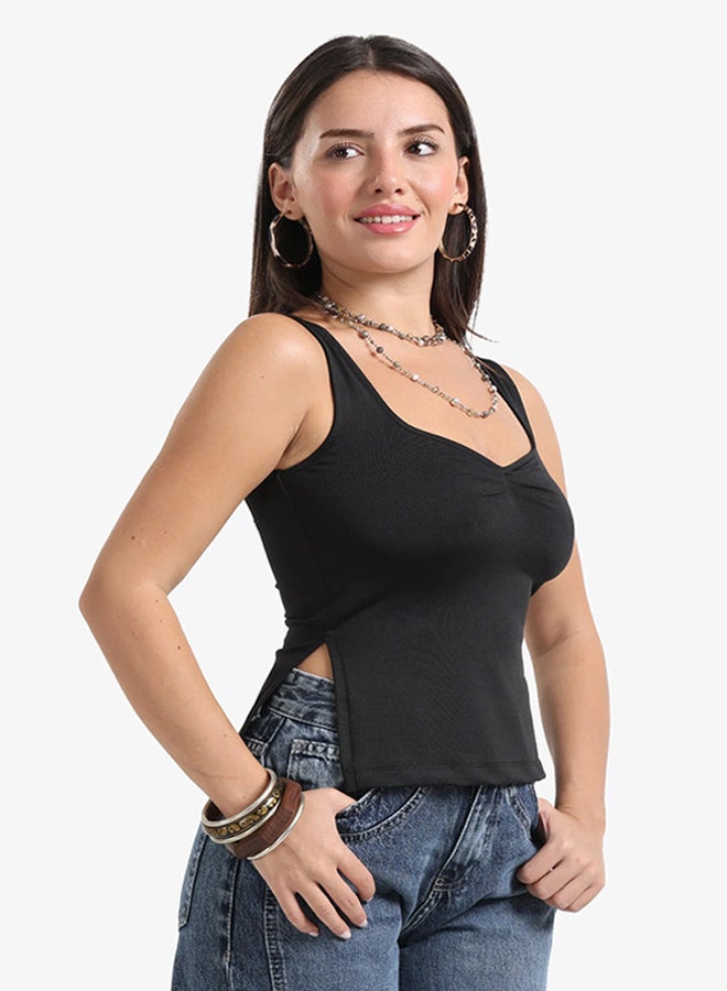 Carina Heart Scoop Collar Top - Image 1