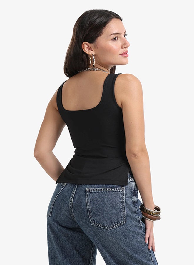 Carina Heart Scoop Collar Top - Image 3
