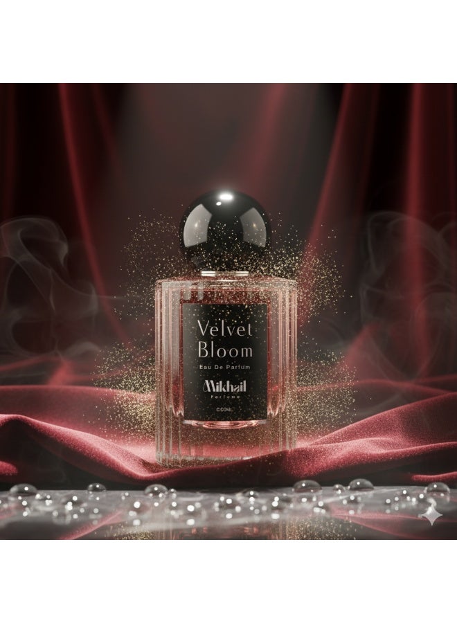 MIKHAIL Velvet Bloom by Mikhail Eau De Parfum 50ml – Sophisticated Floral Perfume for Women with Lychee, Rhubarb, Rose & Vanilla - Image 2