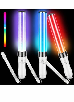 Glow Sticks Bulk, 3 Pcs LED Foam Sticks, 15 Color Flashing Light Party Favors, in the Dark Supplies for Wedding, Raves, Concert, Party, Camping