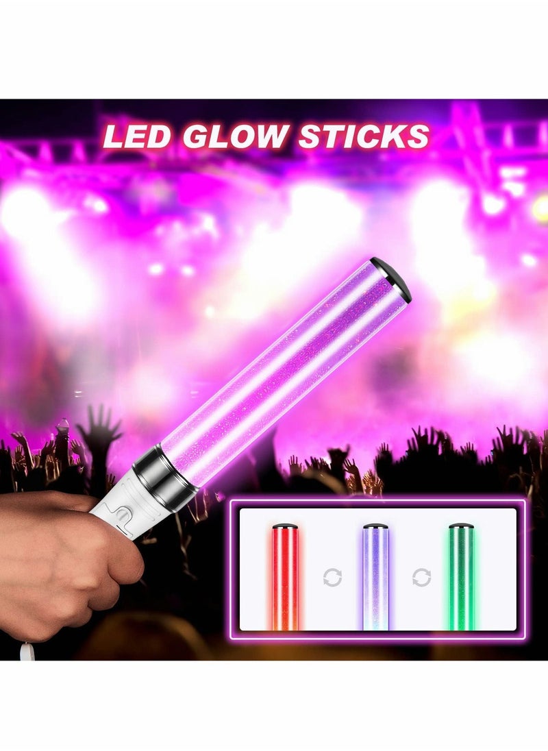 Generic - Glow Sticks Bulk, 3 Pcs LED Foam Sticks, 15 Color Flashing Light Party Favors, in the Dark Supplies for Wedding, Raves, Concert, Party, Camping - Image 1