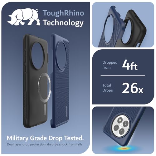 TUDIA MergeGrip [Magsafe Compatible] for OnePlus 13 Case 5G (2025) - [Military Grade Drop Tested] Dual Layer Shockproof Slim Heavy Duty Tough Cover Phone Cases - Indigo Blue - Image 2