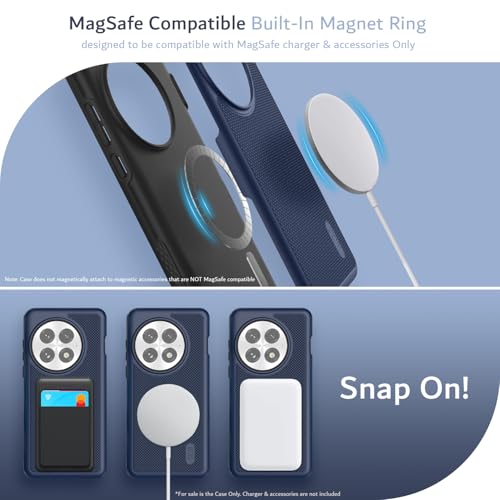 TUDIA MergeGrip [Magsafe Compatible] for OnePlus 13 Case 5G (2025) - [Military Grade Drop Tested] Dual Layer Shockproof Slim Heavy Duty Tough Cover Phone Cases - Indigo Blue - Image 3