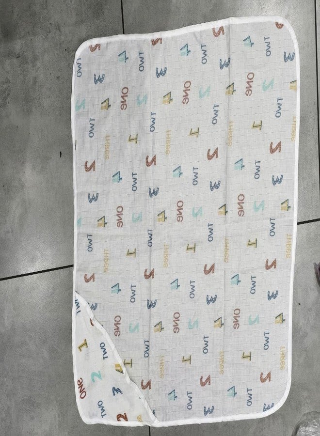 PAX PARROT Premium 4-Layer Muslin Cotton Hooded Baby Towel | Super Soft, Ultra Absorbent Bath Towel for Newborns & Infants | Large Size Hooded Wrapper for Boys & Girls (White Number) - Image 2