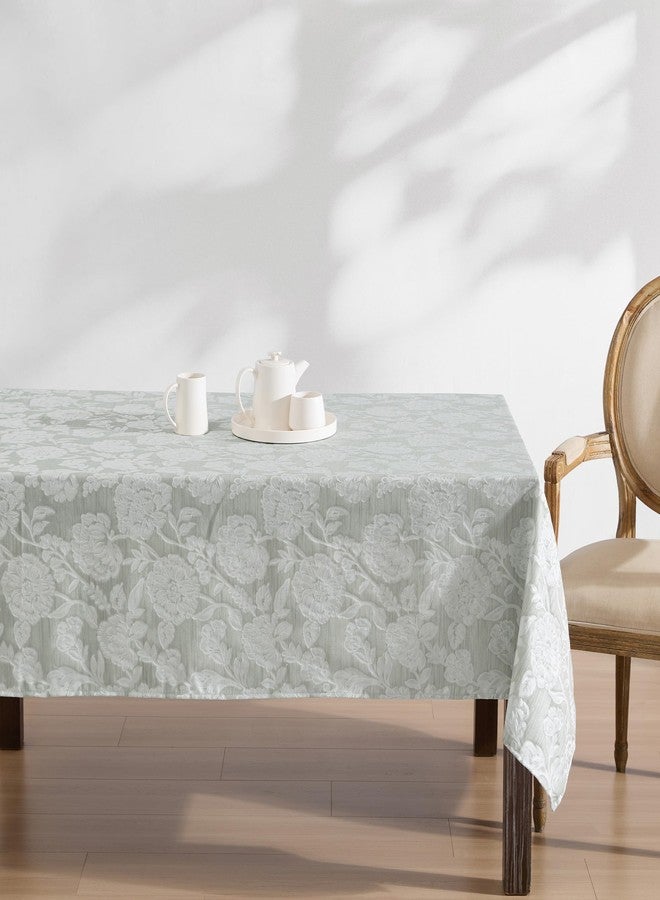 Laura Ashley Annaleigh Tablecloth Jacquard Fabric, Wrinkle Resistant for Dining, Holiday, Party, Wedding or Banquet, 60" x 120", Sage - Image 4