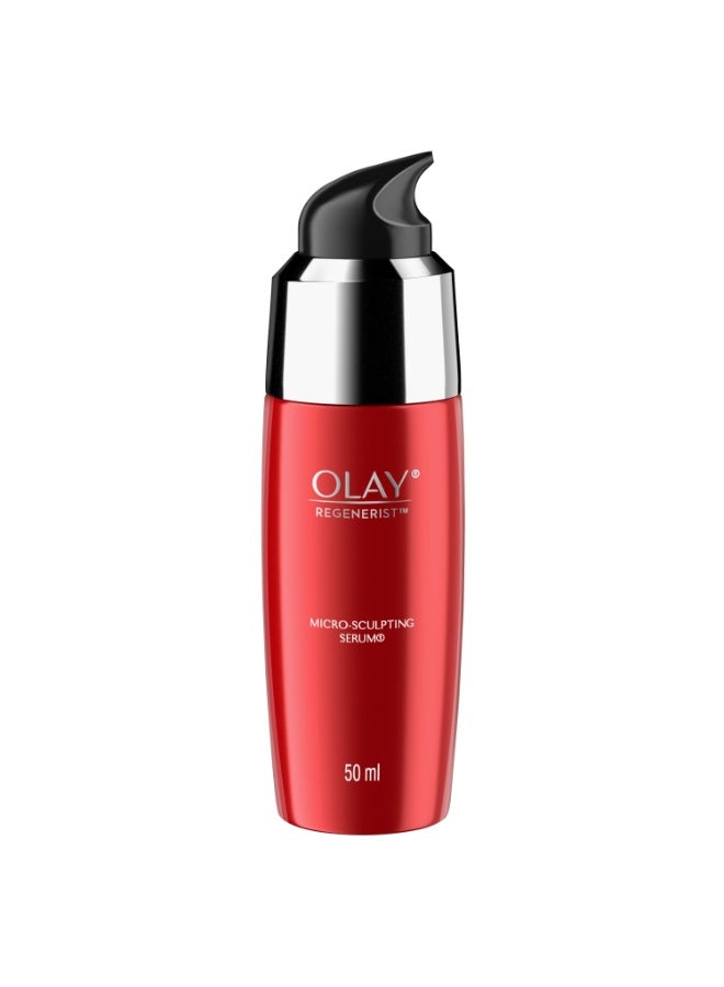 Olay Regenerist Micosculpting Serum | Hydrated, Plump, Bouncy Skin | With Hyaluronic Acid, Niacinamide and Peptides | Normal, Oily, Dry, Combination Skin | 50ml - Image 1