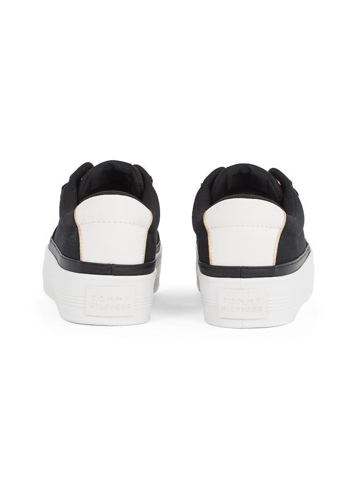TOMMY HILFIGER Logo Detail Lace Up Low Top Sneakers  - Image 4