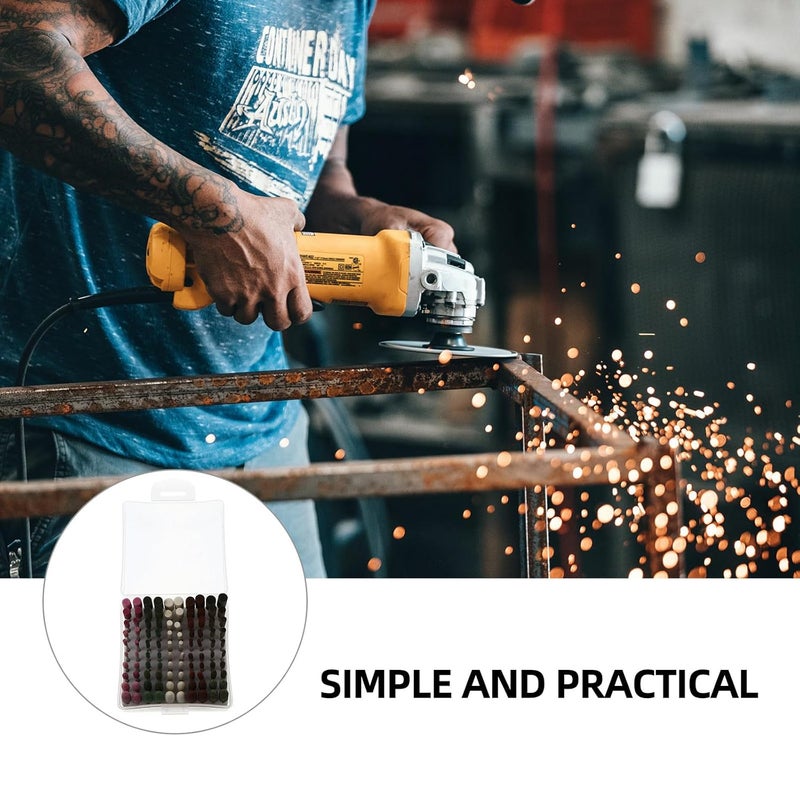 100pcs Abrasive Polishing Heads Rotary Tool Grinding Mounted Points for Carving and Stone Polishing Industrial Use - Image 3