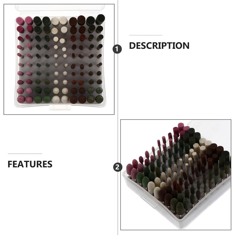 100pcs Abrasive Polishing Heads Rotary Tool Grinding Mounted Points for Carving and Stone Polishing Industrial Use - Image 4
