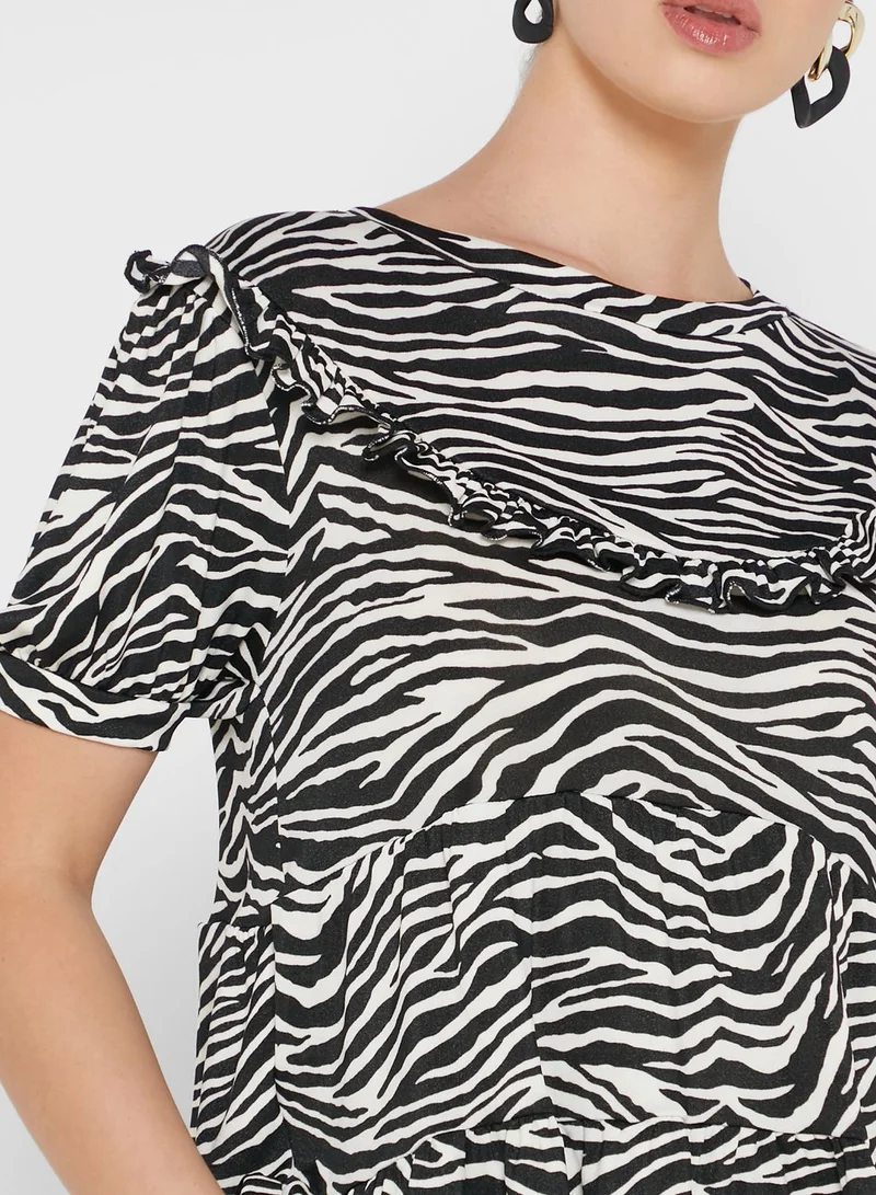 RIVER ISLAND Animal Print Top
