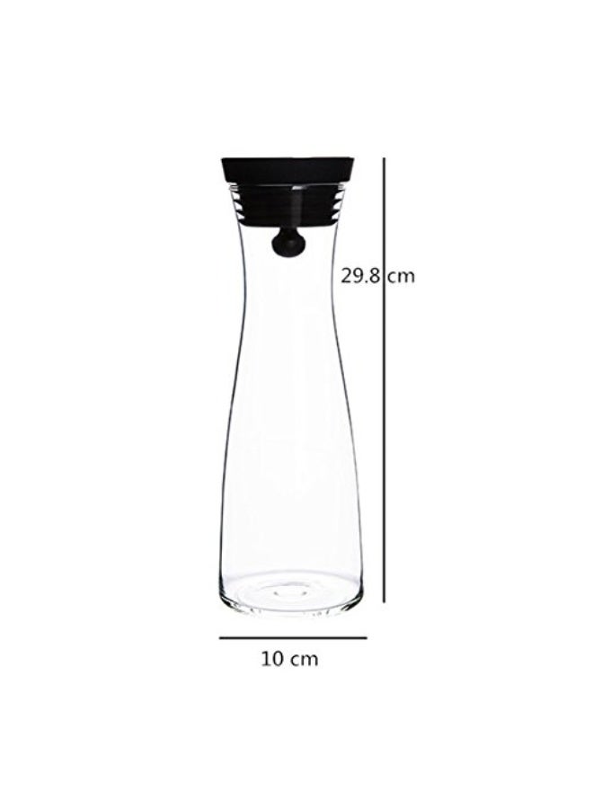 Glass Carafe with Lid, 40 Oz Borosilicate Water Pitcher for Hot/Cold Water, Ice Tea and Juice Beverage  - Image 2