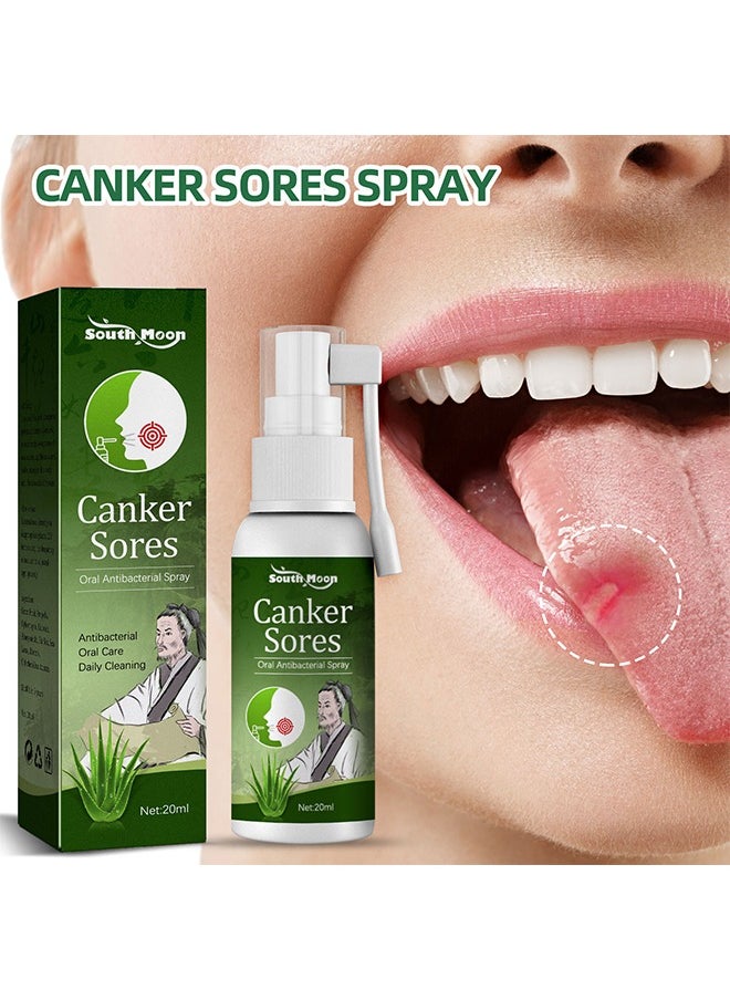 SOUTH MOON Canker Sore Treatment Spray 20ml，Herbal Ulcer Treatment,Natural Mouth Sore Relief for Daily Oral Care, Mouth Spray,Treat Mouth Ulcer,Effective Mouth Sore Treatment  - Image 1