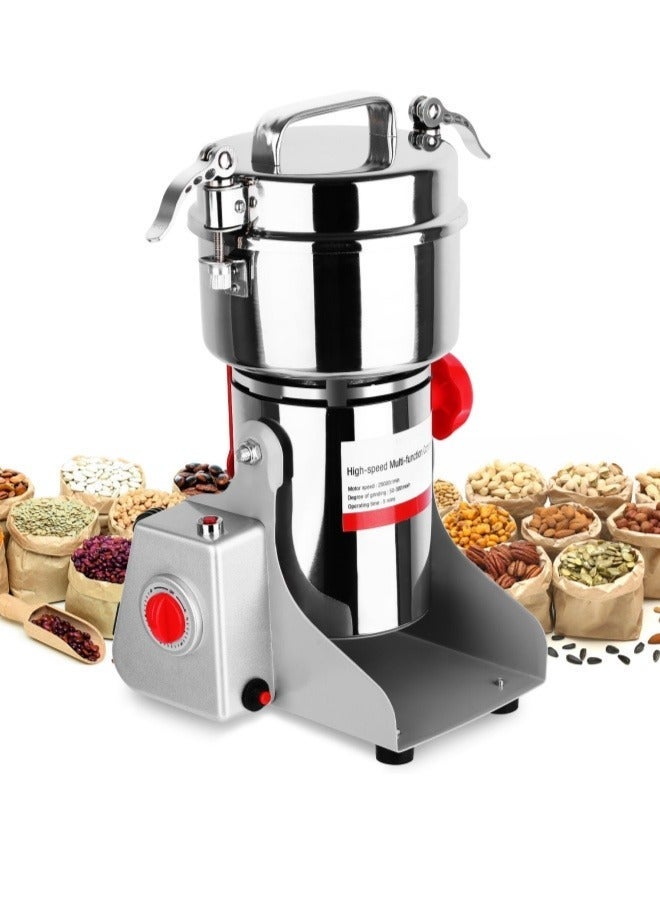 ET-LIFE Electric Grain Mill Grinder, 800g Stainless Steel Herb Mill, 1400W High Speed Commercial Grinder Machine, Superfine Mill Speedy Grinding for Dry Grains Cereals Coffee Corn Pepper - Image 1