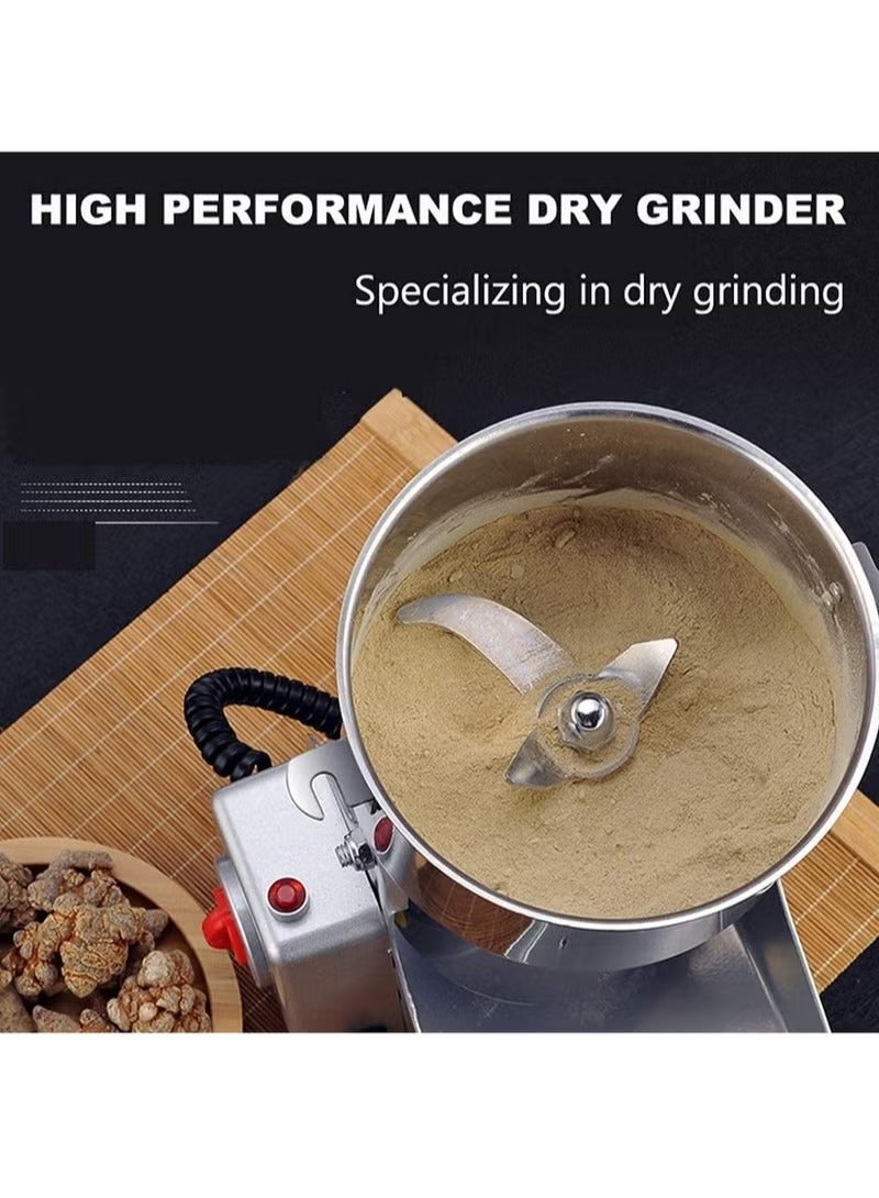 ET-LIFE Electric Grain Mill Grinder, 800g Stainless Steel Herb Mill, 1400W High Speed Commercial Grinder Machine, Superfine Mill Speedy Grinding for Dry Grains Cereals Coffee Corn Pepper - Image 4