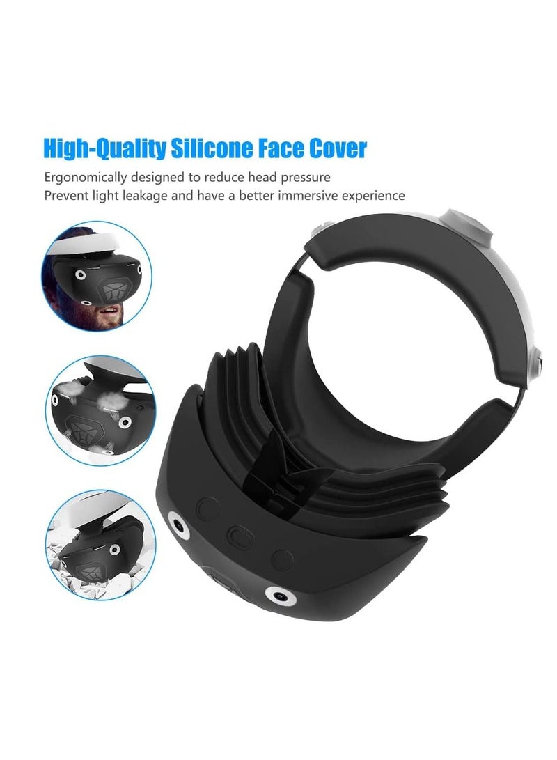 VR Silicone Face Cover and VR Shell Protective Cover Compatible with Playstation VR2 / PSVR2 Accessories, VR Facial Interface Bracket VR Headset Shell Cover for PSVR2 - Image 2