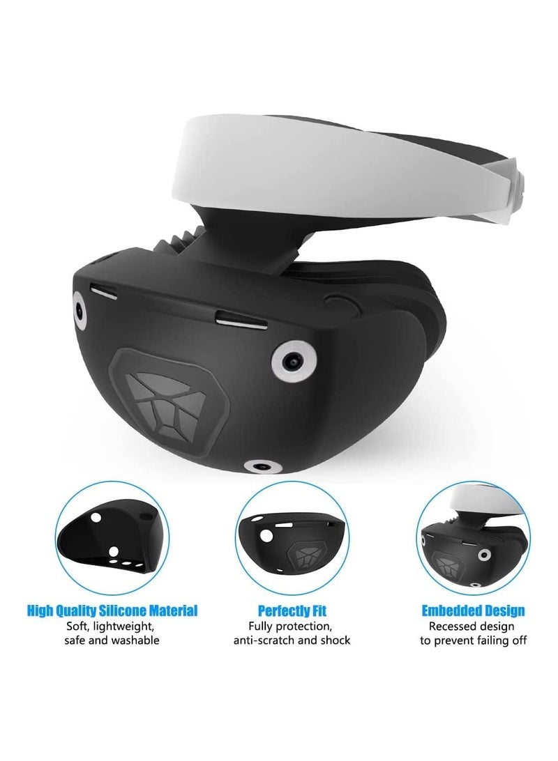 VR Silicone Face Cover and VR Shell Protective Cover Compatible with Playstation VR2 / PSVR2 Accessories, VR Facial Interface Bracket VR Headset Shell Cover for PSVR2 - Image 3