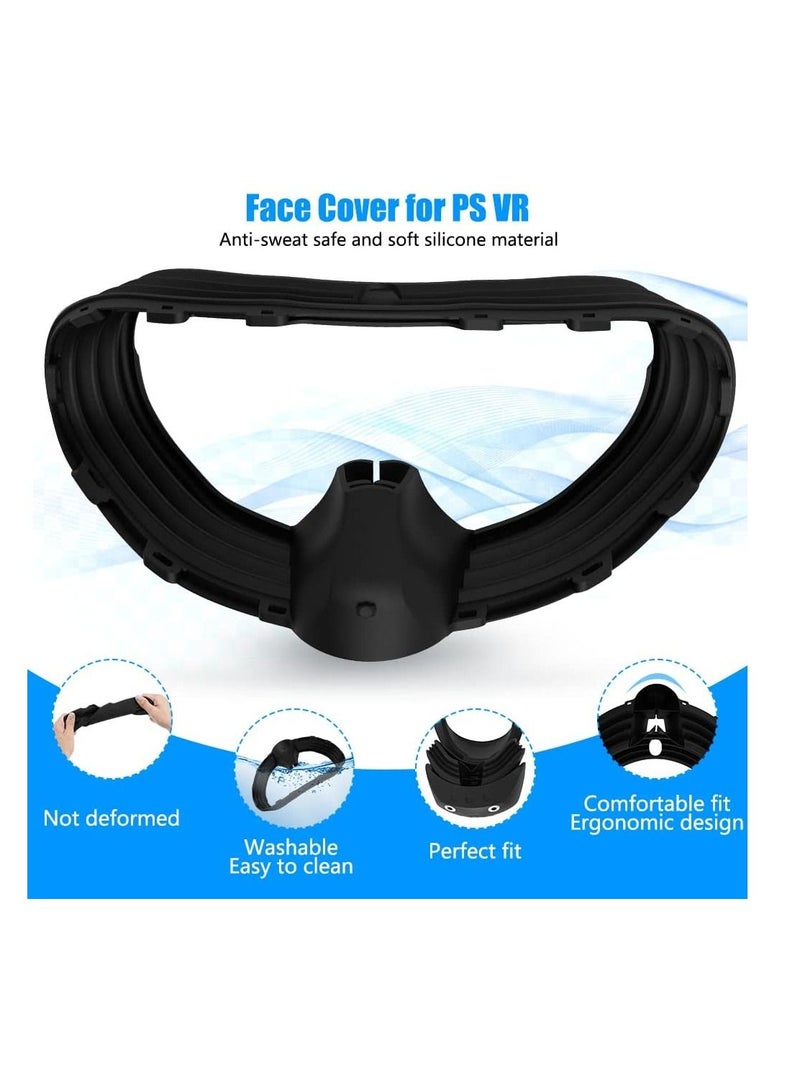 VR Silicone Face Cover and VR Shell Protective Cover Compatible with Playstation VR2 / PSVR2 Accessories, VR Facial Interface Bracket VR Headset Shell Cover for PSVR2 - Image 4