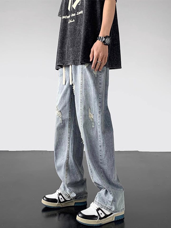 Unisex Classic Denim Jeans Loose Fit Daily Outdoor Wear - Image 5