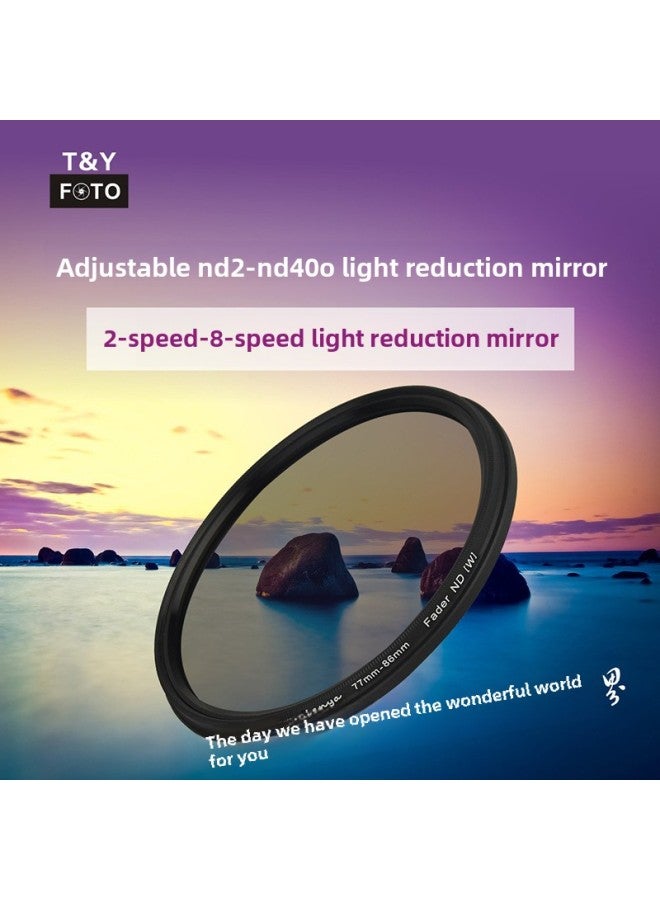 Tianya Adjustable ND Mirror 1 To 9 Gear Light Reducing Mirror 77 40.52 58 67 82MM Medium Gray Density Mirror ND2-400-Color:67mm  - Image 1