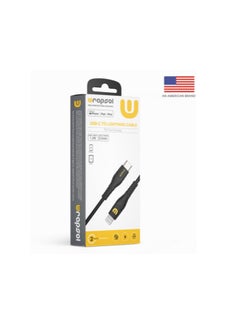 Wrapsol iPhone Cable USB-A to MFI Lightning 3M – Black  - Image 3