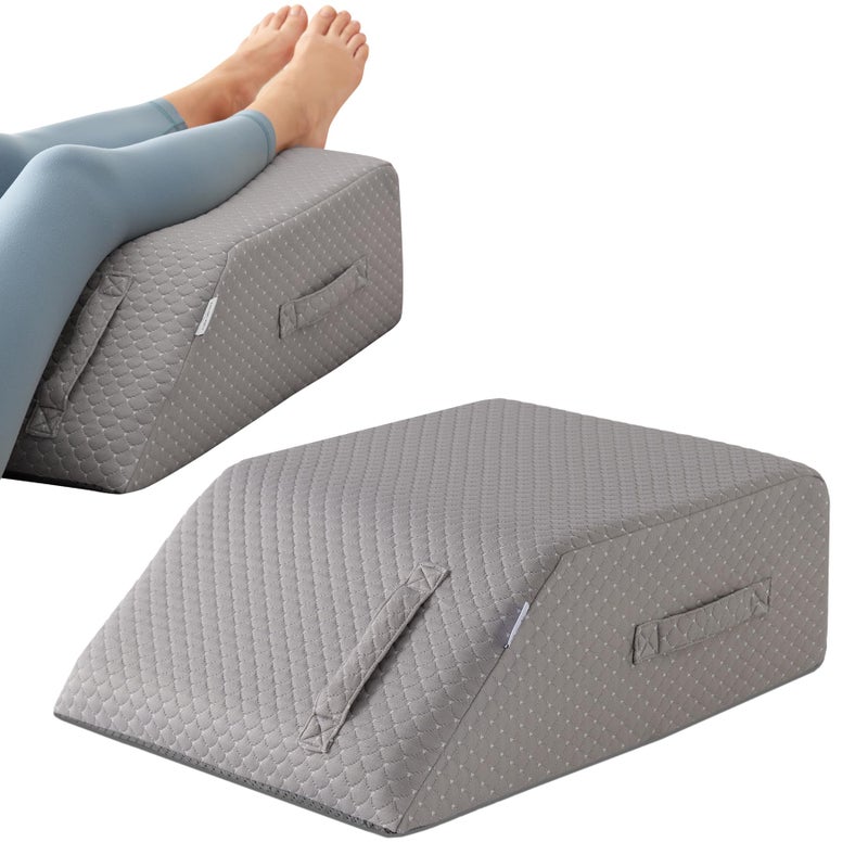 MEGCXIT Leg Pillow Elevation Blood Circulation Leg Wedge for Elevation for Swelling Leg Elevating Pillow for After Surgery Memory Foam Foot Knee Pillow for Back Sleeping 2361688 Inch Grey - Image 3