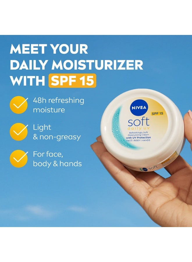 Nivea كريم مرطب يومي ناعم مع حماية من الأشعة فوق البنفسجية SPF15 - Image 2