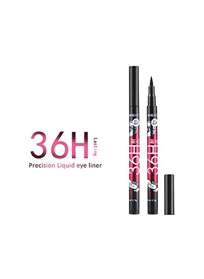MIOBLET 2pcs 36H Black Eyeliner Pencil Long Lasting Waterproof Liquid Eyeliner Pen Natural Eye Liner Makeup - Image 1