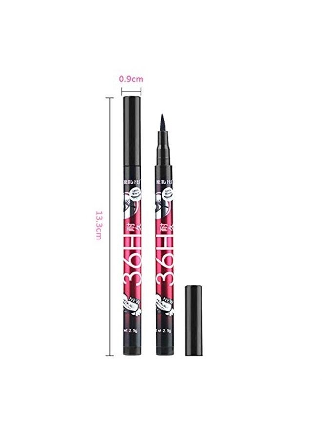 MIOBLET 2pcs 36H Black Eyeliner Pencil Long Lasting Waterproof Liquid Eyeliner Pen Natural Eye Liner Makeup - Image 4