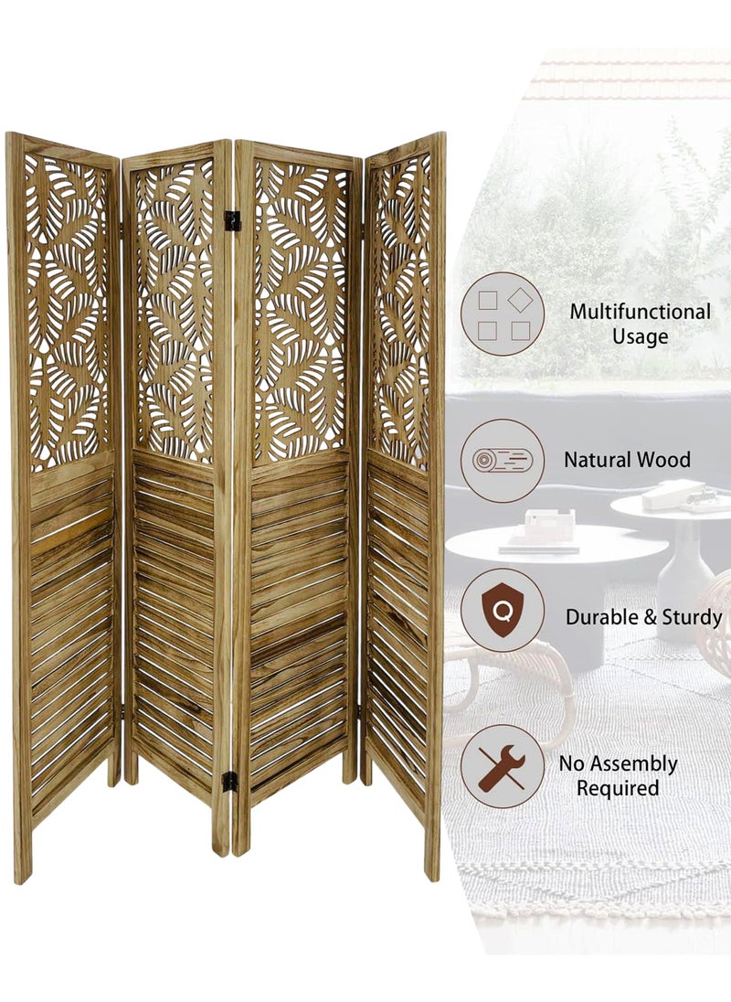 Living - Room Divider 4 Panel Room Partition, Foldable Freestanding 40*170 CM - Image 1