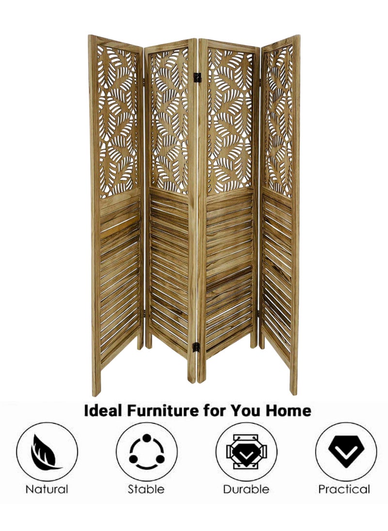 Living - Room Divider 4 Panel Room Partition, Foldable Freestanding 40*170 CM - Image 1