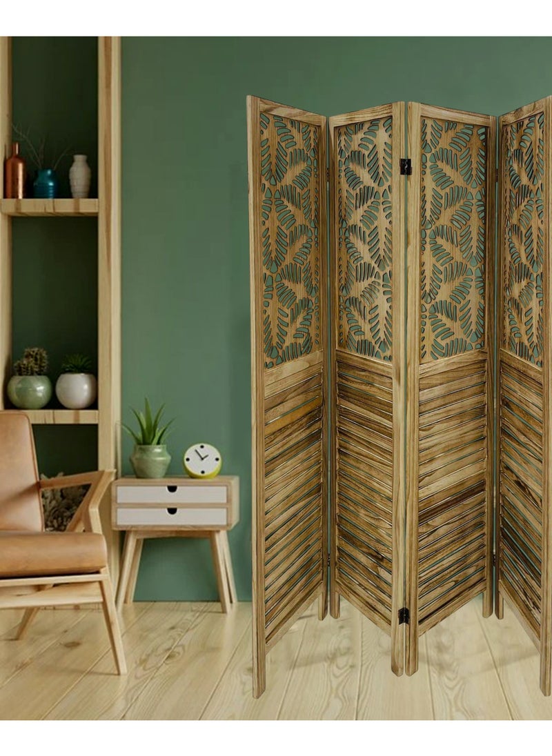 Living - Room Divider 4 Panel Room Partition, Foldable Freestanding 40*170 CM - Image 1