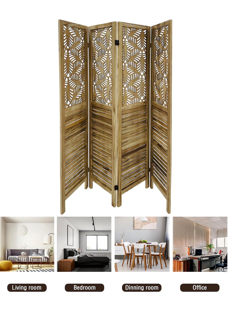 Living - Room Divider 4 Panel Room Partition, Foldable Freestanding 40*170 CM - Image 1