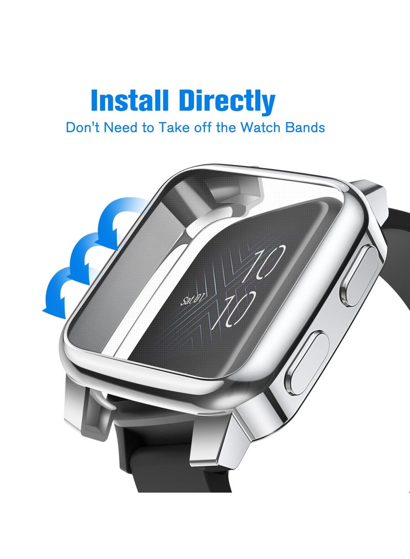 KASTWAVE 3 Packs 3 Color Screen Protector Case Compatible with Garmin Venu Sq 2, Sq 2 Music, Venu Sq, Venu Sq Music, Full Coverage Soft TPU Case Protective Screen Cover Bumper Frame - Image 3