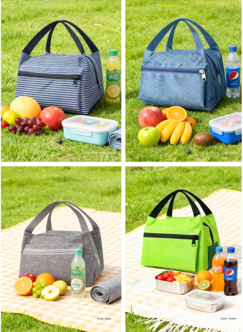 DB Innov. Lunch Bag, Insulated Lunch Bag for Kids Adult Women Men, Reusable Size S 22.5*16.5*17CM Capacity Lunch Tote Bags, Leakproof Food Lunch Containers, Thermal Cooler Bag for Work Travel Outdoor School Picnic, 4 colors. - Image 3
