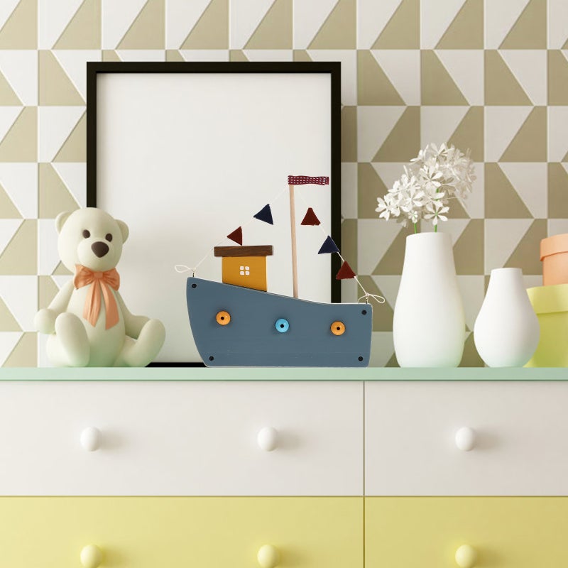 2pcs Sailboat Craft Living Room Decor Desktop Ornament for Kids' Room - Image 4