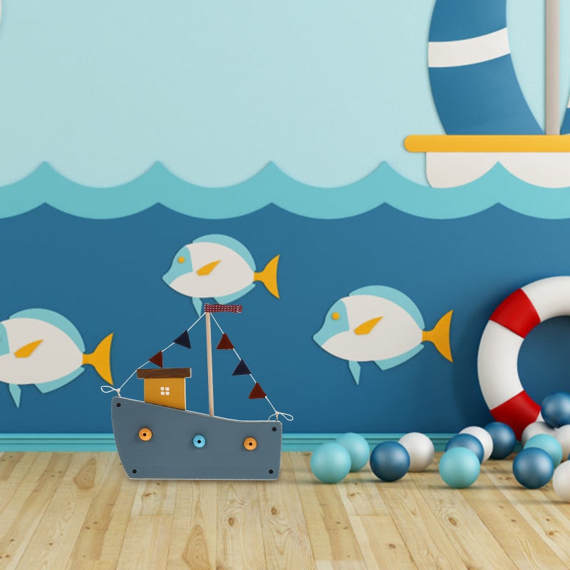 2pcs Sailboat Craft Living Room Decor Desktop Ornament for Kids' Room - Image 5