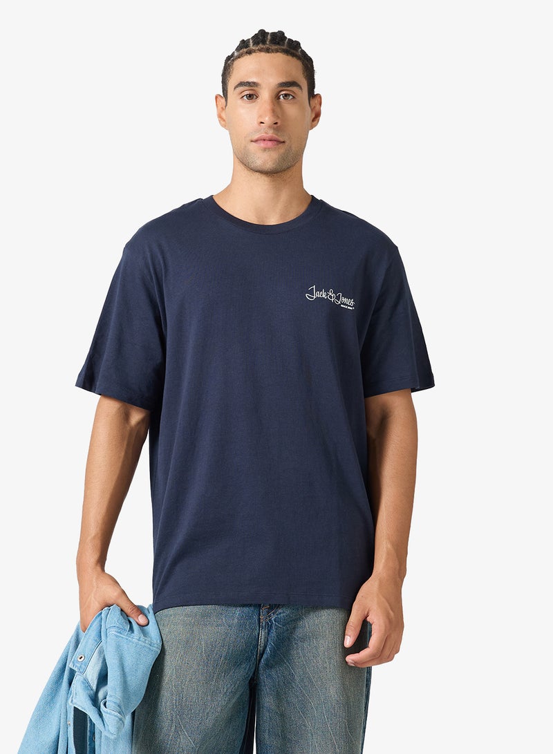 JACK & JONES Text Print Regular Fit T-Shirt - Image 1