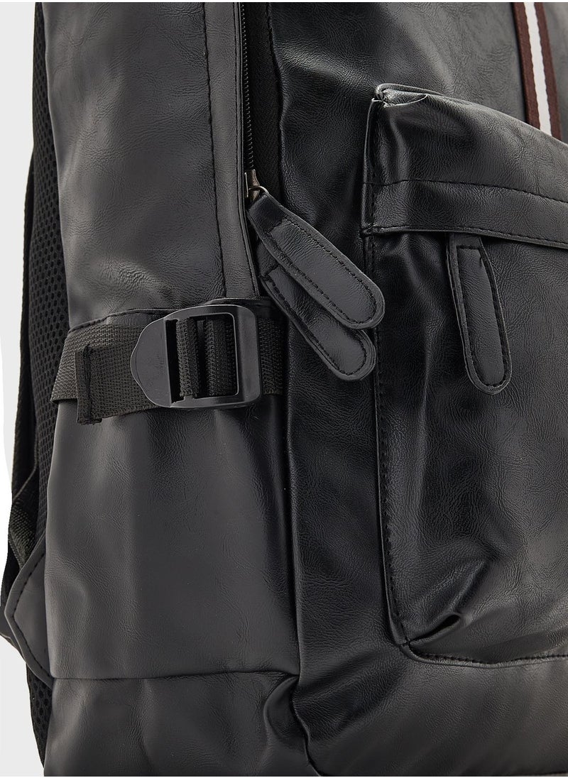 MIXDE - Leather Backpack Vintage Rucksack Water Resistant Lightweight Travel Backpack - Image 1