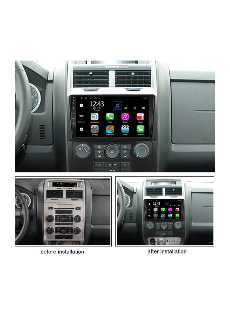 SHEZA STAR - Android Car Stereo for Ford Escape 2007 2008 2009 2010 2011 2012 2GB RAM 32GB ROM Mirror-Link Wi-Fi BT, Radio GPS Navigation, 9 Inch Support Apple Carplay, IPS Touch Screen with Backup Camera Included - Image 1