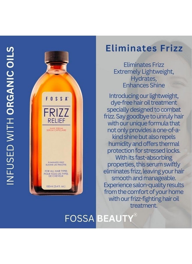 FOSSA Fossa Hair Oil for Frizzy Hair | Lightweight Hair Treatment Oil for Anti-Frizz Control, Nourishes, Adds Shine, Protects, Increases Elasticity for All Hair Types | 100ml, 3.4 fl. oz.  - Image 2