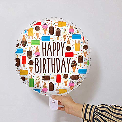 AMFIN® (Pack of 2) 17 Inch Happy Birthday Round Foil Balloons/Happy Birthday Balloons for Decoration/Birthday Theme Party Decoration - Image 4