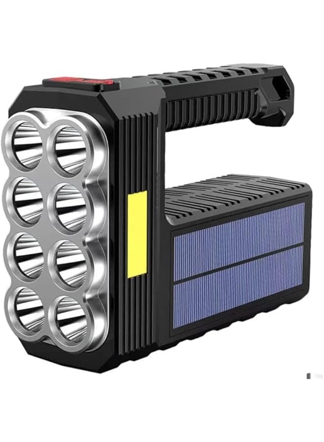 KASTWAVE 3000 Lumens Solar Rechargeable Handheld Flashlight LED Waterproof 1200 Mah Battery USB Fast Charging - Image 1