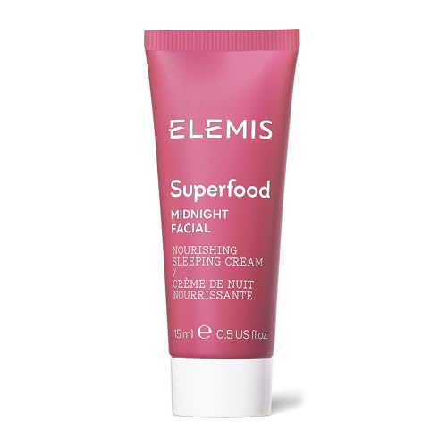 ELEMIS Superfood Midnight Facial Lightweight Overnight Facial Cream PrebioticInfused Hydrating Gel Camu Camu Moisturizer Omega Rich Night Cream Travel Size 15ml - Image 1