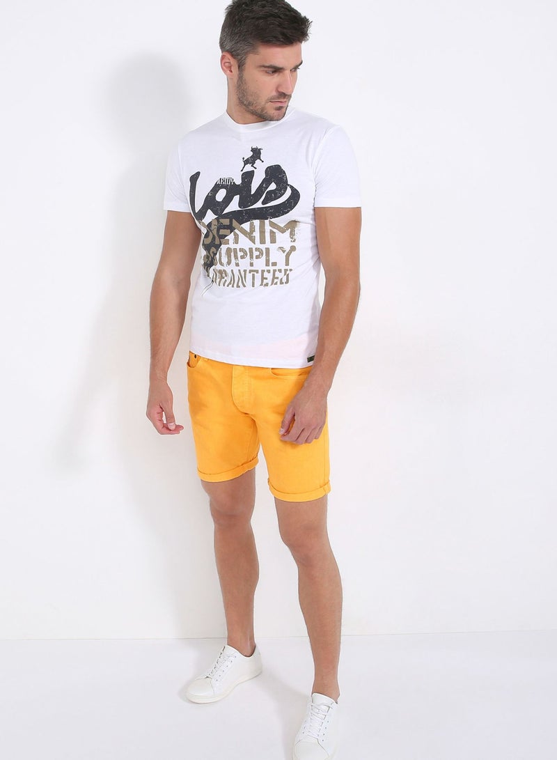 لويس قميص رقبة مستديرة مطبوعة 400 أبيض - Image 3