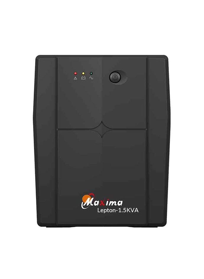 Maxima Solar Line Interactive UPS 1.5KVA, Simulated Sinewave Output UPS, Uninterruptible Power Supply For PC, Built-in Battery 12V/9Ah x 2, AVR Voltage Stabilization, Full Protection UPS For PC - Image 1