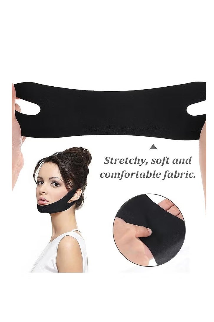 3 Pcs Reusable Facial Slimming Strap, V Shaped Contouring Face Chin Up Strap, Jaw Exerciser for Skin Tightening Sagging - Image 4