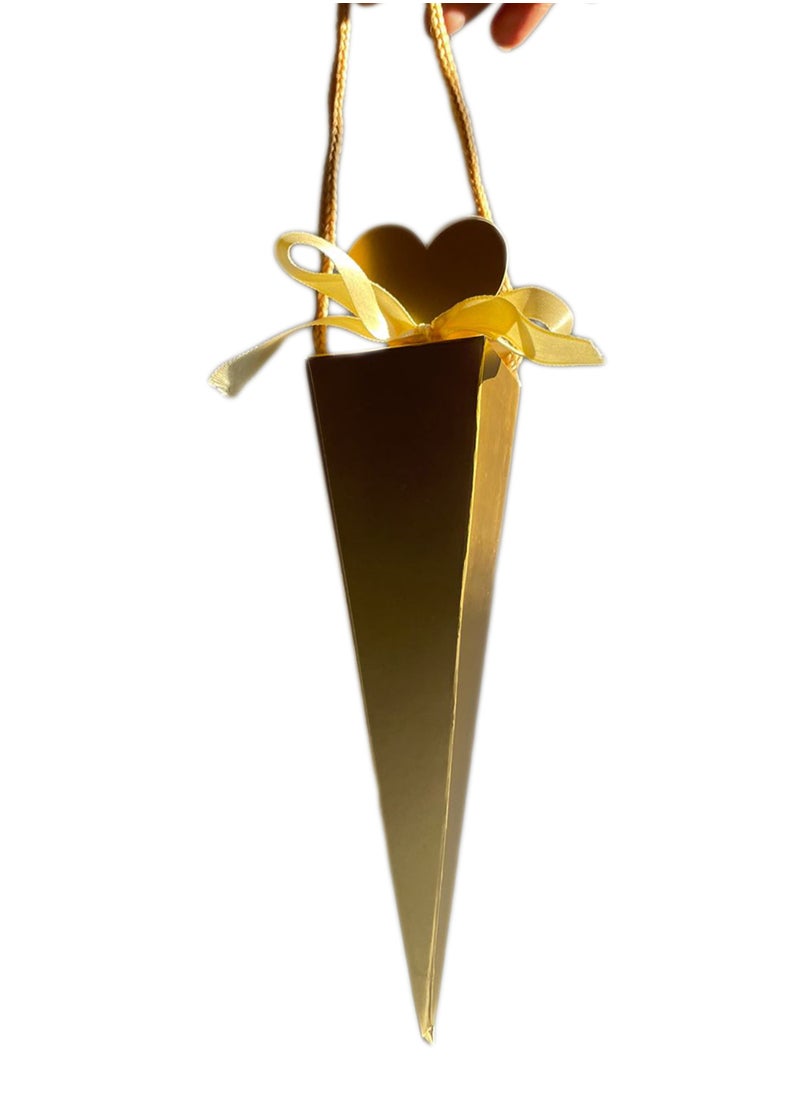 MJ Creations Gifts  Trading LLC 20 Pcs Cone Shaped Party Favor Box Cone Gift Bags Favor Boxes Gift Boxes Party Favors for Kids Birthday Party Decoration Boxes  - Image 1