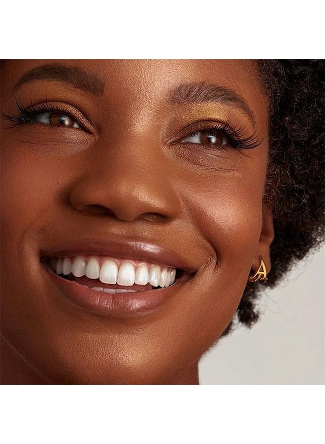 MEVECCO Women Huggie Hoop Earrings Gold Initial Sleeper 14K Gold Filled Small Simple Delicate Handmade Hypoallergenic Personalized Jewelry Gift - 26 Letters - Image 3