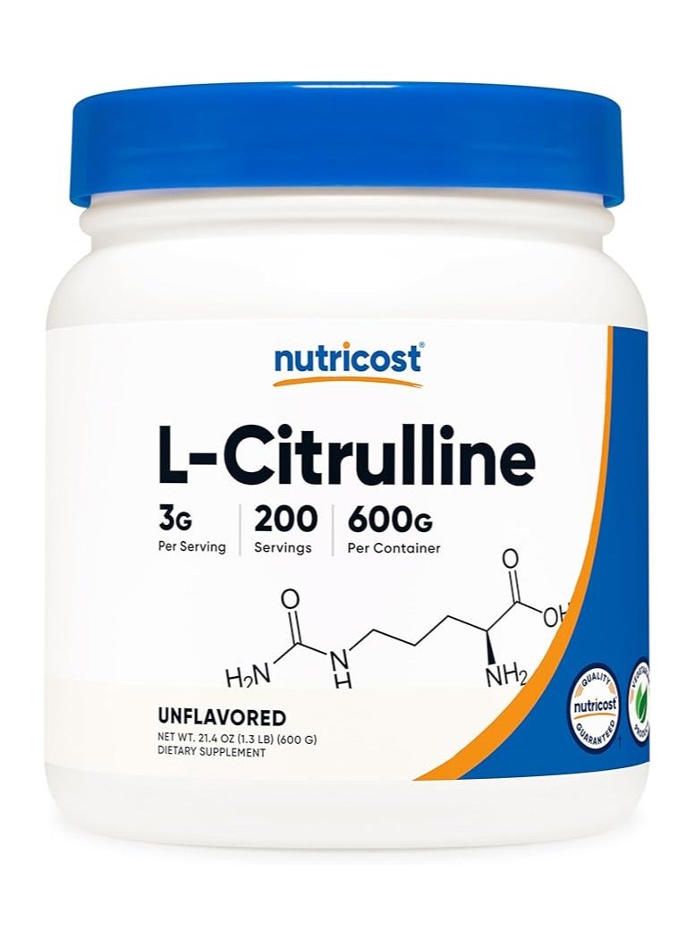 مسحوق نيوتريكوست النقي إل-سيترولين (قاعدة) (600 جرام) - Image 1